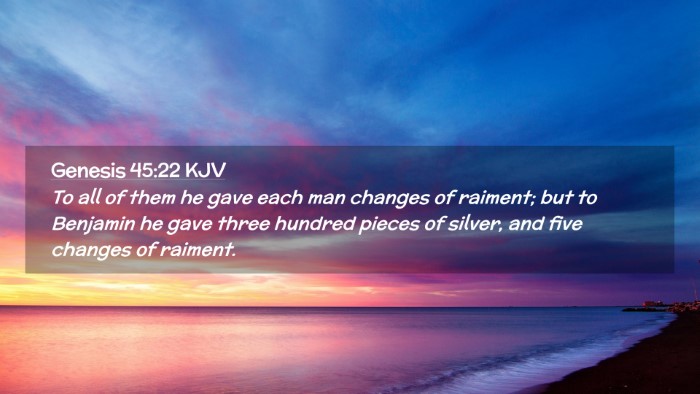 Picture 02 - Genesis 45:22 KJV Desktop Wallpaper - To all of them he gave each man changes of - Desktop Bible Verse Wallpaper