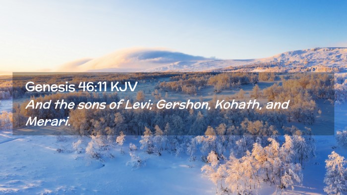 Picture 02 - Genesis 46:11 KJV Desktop Wallpaper - And the sons of Levi; Gershon, Kohath, and - Desktop Bible Verse Wallpaper
