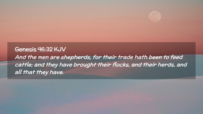 Picture 02 - Genesis 46:32 KJV Desktop Wallpaper - And the men are shepherds, for their trade hath - Desktop Bible Verse Wallpaper