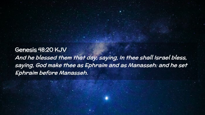 Picture 02 - Genesis 48:20 KJV Desktop Wallpaper - And he blessed them that day, saying, In thee - Desktop Bible Verse Wallpaper