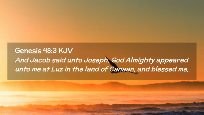 Picture 02 - Genesis 48:3 KJV Desktop Wallpaper - And Jacob said unto Joseph, God Almighty appeared - Desktop Bible Verse Wallpaper