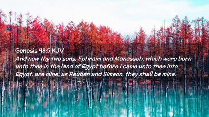 Picture 02 - Genesis 48:5 KJV Desktop Wallpaper - And now thy two sons, Ephraim and Manasseh, which - Desktop Bible Verse Wallpaper