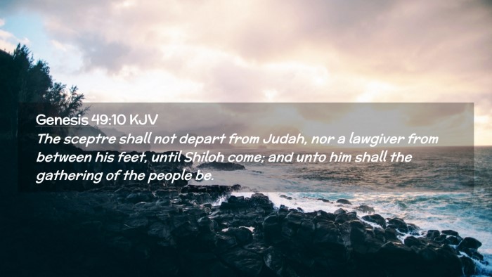 Picture 02 - Genesis 49:10 KJV Desktop Wallpaper - The sceptre shall not depart from Judah, nor a - Desktop Bible Verse Wallpaper