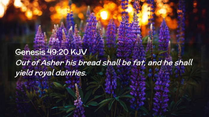 Picture 02 - Genesis 49:20 KJV Desktop Wallpaper - Out of Asher his bread shall be fat, and he shall - Desktop Bible Verse Wallpaper