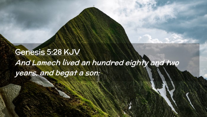 Picture 02 - Genesis 5:28 KJV Desktop Wallpaper - And Lamech lived an hundred eighty and two years, - Desktop Bible Verse Wallpaper