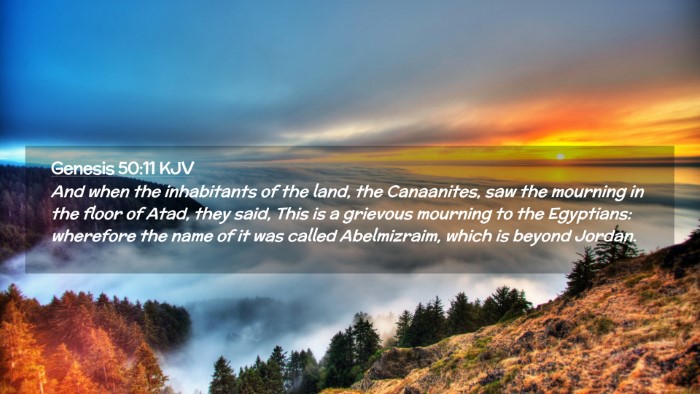 Picture 02 - Genesis 50:11 KJV Desktop Wallpaper - And when the inhabitants of the land, the - Desktop Bible Verse Wallpaper