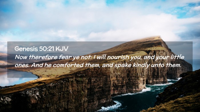 Picture 02 - Genesis 50:21 KJV Desktop Wallpaper - Now therefore fear ye not: I will nourish you, - Desktop Bible Verse Wallpaper