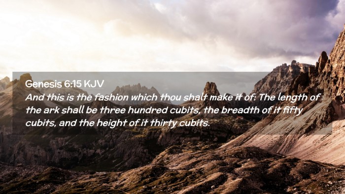 Picture 02 - Genesis 6:15 KJV Desktop Wallpaper - And this is the fashion which thou shalt make it - Desktop Bible Verse Wallpaper