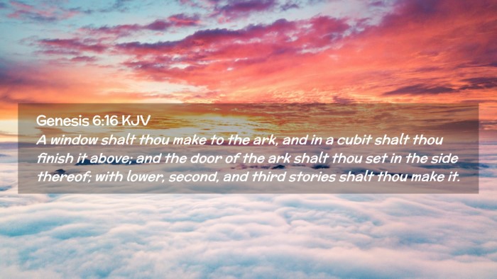 Picture 02 - Genesis 6:16 KJV Desktop Wallpaper - A window shalt thou make to the ark, and in a - Desktop Bible Verse Wallpaper
