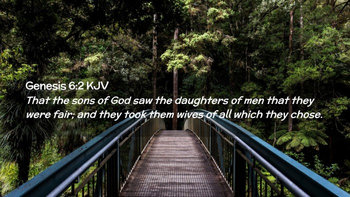Picture 02 - Genesis 6:2 KJV Desktop Wallpaper - That the sons of God saw the daughters of men - Desktop Bible Verse Wallpaper