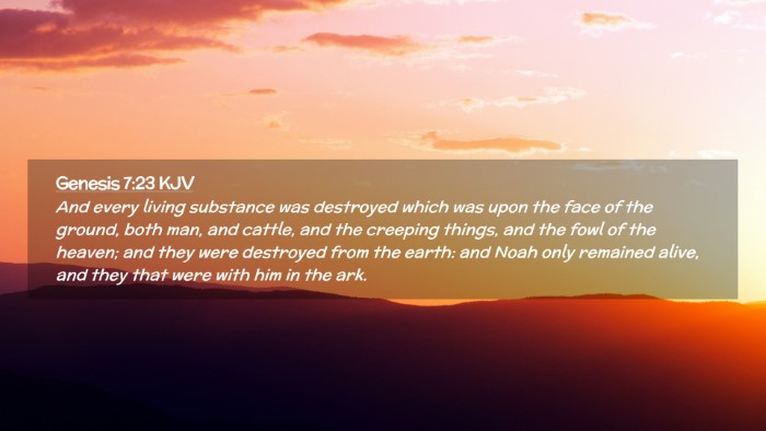 Picture 02 - Genesis 7:23 KJV Desktop Wallpaper - And every living substance was destroyed which - Desktop Bible Verse Wallpaper