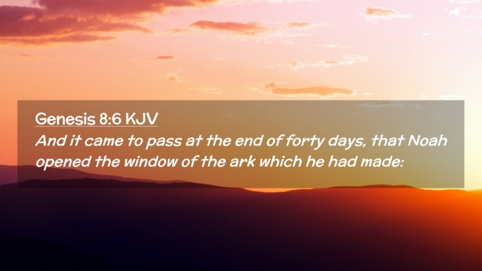Picture 02 - Genesis 8:6 KJV Desktop Wallpaper - And it came to pass at the end of forty days, - Desktop Bible Verse Wallpaper