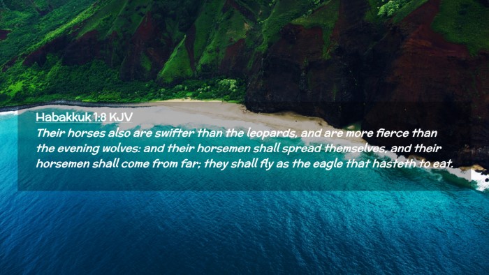 Picture 02 - Habakkuk 1:8 KJV Desktop Wallpaper - Their horses also are swifter than the leopards, - Desktop Bible Verse Wallpaper