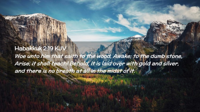Picture 02 - Habakkuk 2:19 KJV Desktop Wallpaper - Woe unto him that saith to the wood, Awake; to - Desktop Bible Verse Wallpaper