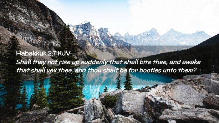 Picture 02 - Habakkuk 2:7 KJV Desktop Wallpaper - Shall they not rise up suddenly that shall bite - Desktop Bible Verse Wallpaper