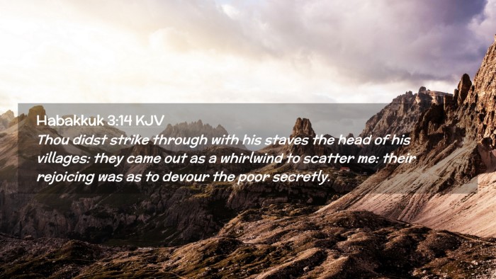 Picture 02 - Habakkuk 3:14 KJV Desktop Wallpaper - Thou didst strike through with his staves the - Desktop Bible Verse Wallpaper