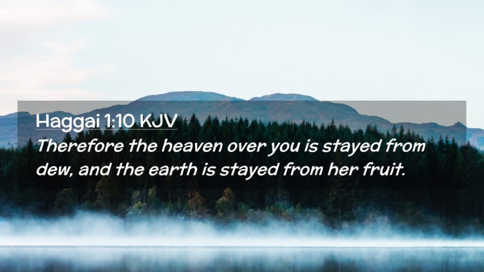 Picture 02 - Haggai 1:10 KJV Desktop Wallpaper - Therefore the heaven over you is stayed from dew, - Desktop Bible Verse Wallpaper