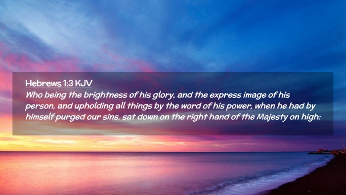 Picture 02 - Hebrews 1:3 KJV Desktop Wallpaper - Who being the brightness of his glory, and the - Desktop Bible Verse Wallpaper