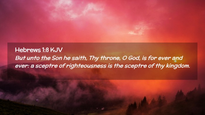 Picture 02 - Hebrews 1:8 KJV Desktop Wallpaper - But unto the Son he saith, Thy throne, O God, is - Desktop Bible Verse Wallpaper