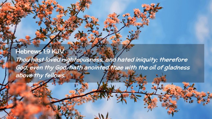 Picture 02 - Hebrews 1:9 KJV Desktop Wallpaper - Thou hast loved righteousness, and hated - Desktop Bible Verse Wallpaper
