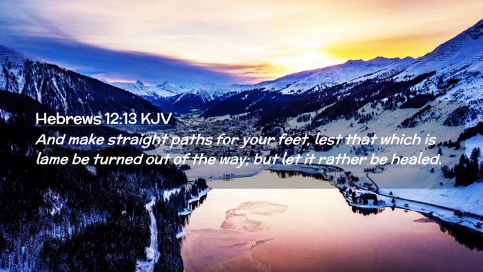 Picture 02 - Hebrews 12:13 KJV Desktop Wallpaper - And make straight paths for your feet, lest that - Desktop Bible Verse Wallpaper
