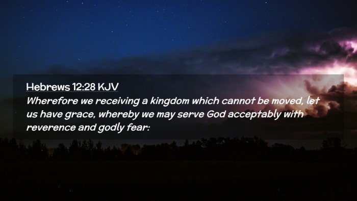 Picture 02 - Hebrews 12:28 KJV Desktop Wallpaper - Wherefore we receiving a kingdom which cannot be - Desktop Bible Verse Wallpaper