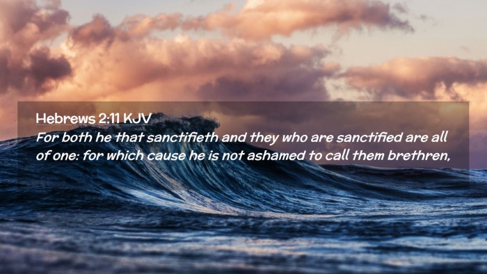 Picture 02 - Hebrews 2:11 KJV Desktop Wallpaper - For both he that sanctifieth and they who are - Desktop Bible Verse Wallpaper