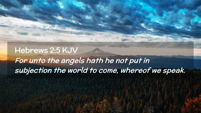Picture 02 - Hebrews 2:5 KJV Desktop Wallpaper - For unto the angels hath he not put in subjection - Desktop Bible Verse Wallpaper