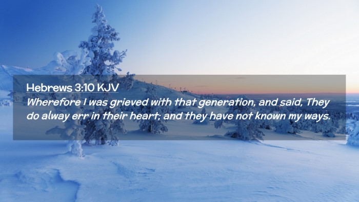 Picture 02 - Hebrews 3:10 KJV Desktop Wallpaper - Wherefore I was grieved with that generation, and - Desktop Bible Verse Wallpaper