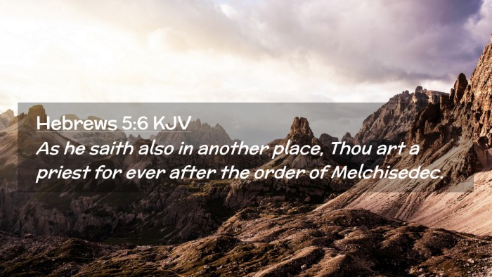 Picture 02 - Hebrews 5:6 KJV Desktop Wallpaper - As he saith also in another place, Thou art a - Desktop Bible Verse Wallpaper