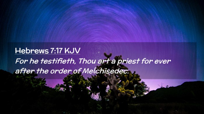 Picture 02 - Hebrews 7:17 KJV Desktop Wallpaper - For he testifieth, Thou art a priest for ever - Desktop Bible Verse Wallpaper