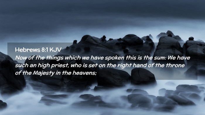 Picture 02 - Hebrews 8:1 KJV Desktop Wallpaper - Now of the things which we have spoken this is - Desktop Bible Verse Wallpaper