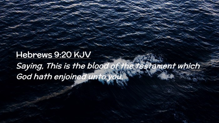 Picture 02 - Hebrews 9:20 KJV Desktop Wallpaper - Saying, This is the blood of the testament which - Desktop Bible Verse Wallpaper