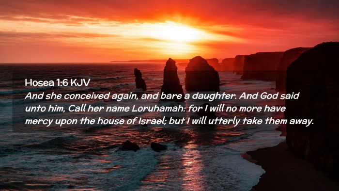 Picture 02 - Hosea 1:6 KJV Desktop Wallpaper - And she conceived again, and bare a daughter. And - Desktop Bible Verse Wallpaper