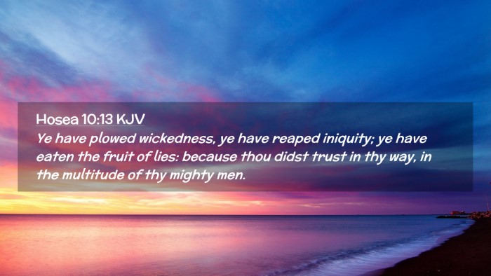 Picture 02 - Hosea 10:13 KJV Desktop Wallpaper - Ye have plowed wickedness, ye have reaped - Desktop Bible Verse Wallpaper