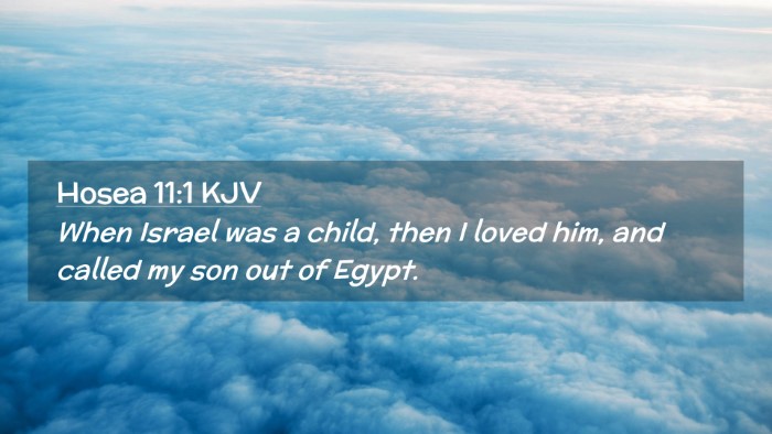 Picture 02 - Hosea 11:1 KJV Desktop Wallpaper - When Israel was a child, then I loved him, and - Desktop Bible Verse Wallpaper