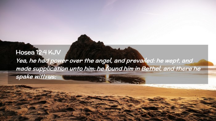 Picture 02 - Hosea 12:4 KJV Desktop Wallpaper - Yea, he had power over the angel, and prevailed: - Desktop Bible Verse Wallpaper
