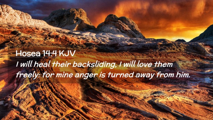 Picture 02 - Hosea 14:4 KJV Desktop Wallpaper - I will heal their backsliding, I will love them - Desktop Bible Verse Wallpaper