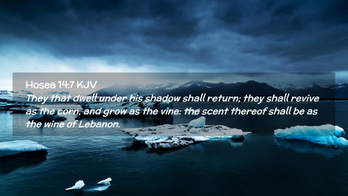 Picture 02 - Hosea 14:7 KJV Desktop Wallpaper - They that dwell under his shadow shall return; - Desktop Bible Verse Wallpaper