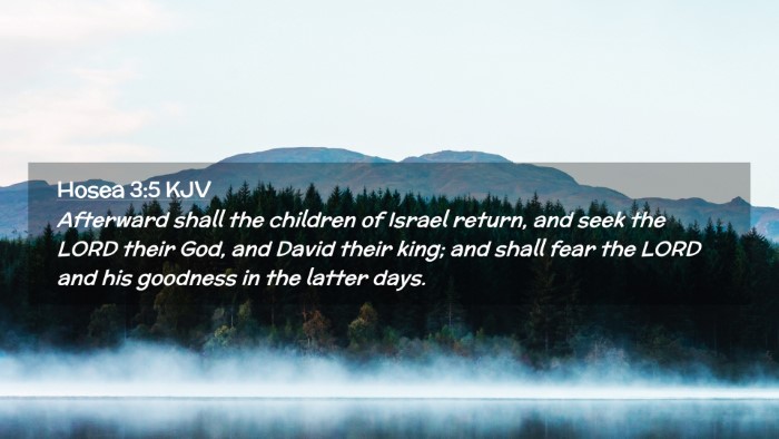 Picture 02 - Hosea 3:5 KJV Desktop Wallpaper - Afterward shall the children of Israel return, - Desktop Bible Verse Wallpaper