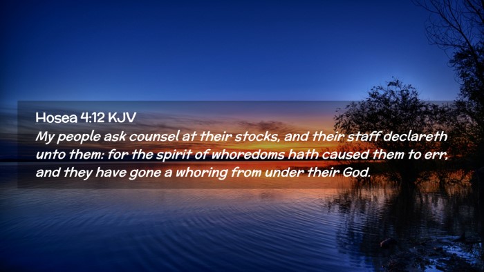 Picture 02 - Hosea 4:12 KJV Desktop Wallpaper - My people ask counsel at their stocks, and their - Desktop Bible Verse Wallpaper