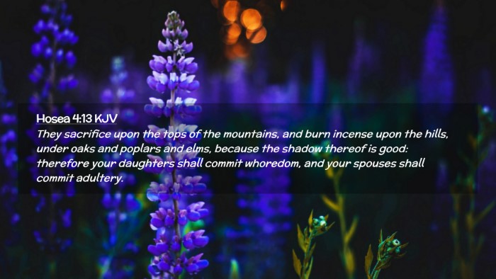 Picture 02 - Hosea 4:13 KJV Desktop Wallpaper - They sacrifice upon the tops of the mountains, - Desktop Bible Verse Wallpaper