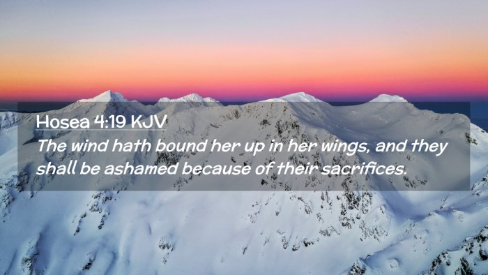 Picture 02 - Hosea 4:19 KJV Desktop Wallpaper - The wind hath bound her up in her wings, and they - Desktop Bible Verse Wallpaper