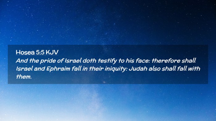 Picture 02 - Hosea 5:5 KJV Desktop Wallpaper - And the pride of Israel doth testify to his face: - Desktop Bible Verse Wallpaper