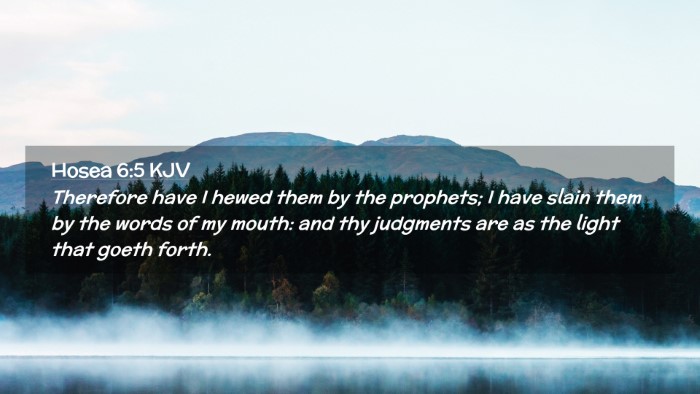 Picture 02 - Hosea 6:5 KJV Desktop Wallpaper - Therefore have I hewed them by the prophets; I - Desktop Bible Verse Wallpaper