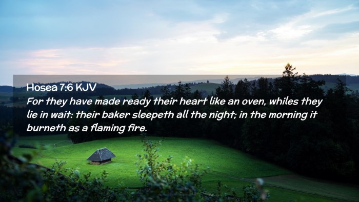 Picture 02 - Hosea 7:6 KJV Desktop Wallpaper - For they have made ready their heart like an - Desktop Bible Verse Wallpaper