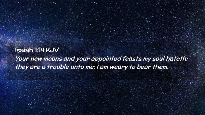 Picture 02 - Isaiah 1:14 KJV Desktop Wallpaper - Your new moons and your appointed feasts my soul - Desktop Bible Verse Wallpaper