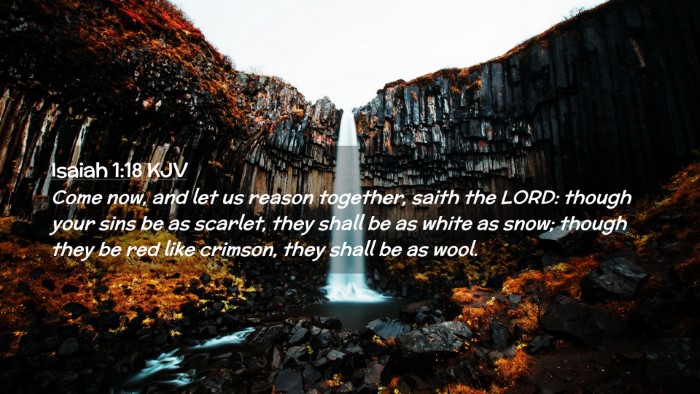 Picture 02 - Isaiah 1:18 KJV Desktop Wallpaper - Come now, and let us reason together, saith the - Desktop Bible Verse Wallpaper
