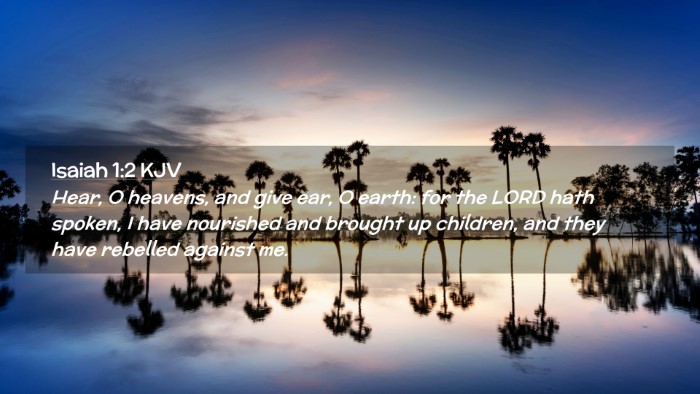 Picture 02 - Isaiah 1:2 KJV Desktop Wallpaper - Hear, O heavens, and give ear, O earth: for the - Desktop Bible Verse Wallpaper
