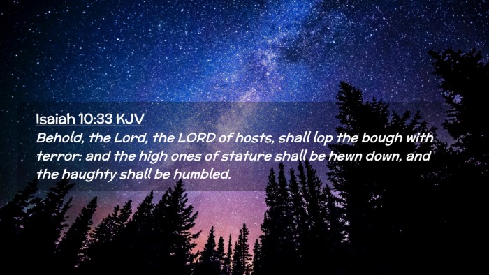 Picture 02 - Isaiah 10:33 KJV Desktop Wallpaper - Behold, the Lord, the LORD of hosts, shall lop - Desktop Bible Verse Wallpaper